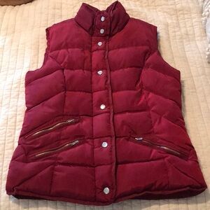 Burgundy puffer vest